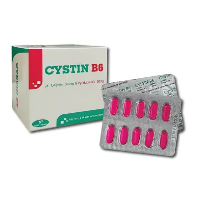 CYSTIN B6 (VỈ) - trị bệnh lý liên quan đến tóc, móng (Hộp 10 vỉ x 10 viên)